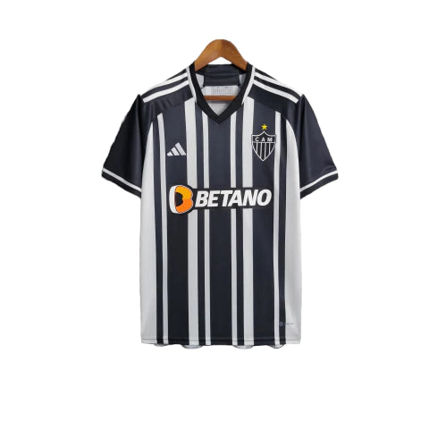 CAMISA ATLÉTICO MINEIRO I 24/25 - ADIDAS TORCEDOR MASCULINA - PRETO E BRANCO COM PATROCINADOR