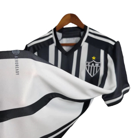 CAMISA ATLÉTICO MINEIRO I 24/25 - ADIDAS TORCEDOR MASCULINA - PRETO E BRANCO COM PATROCINADOR