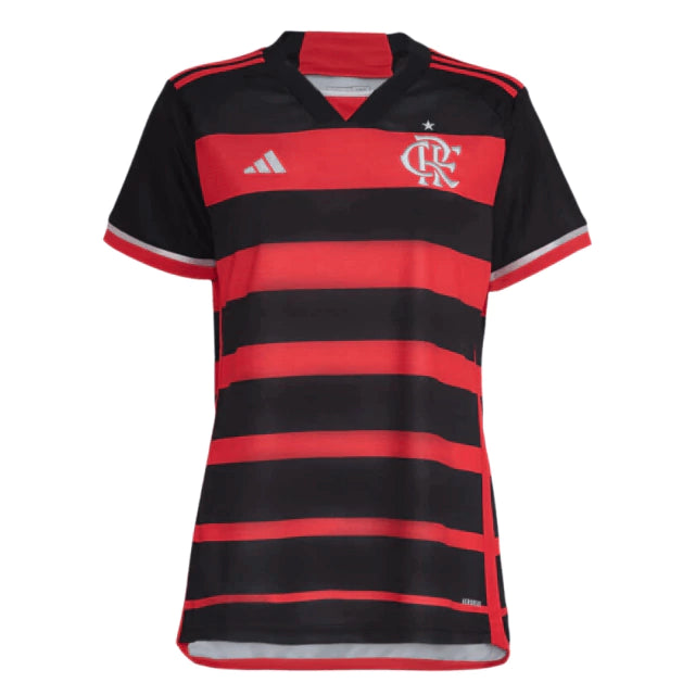 Camisa Flamengo I 2024/25 Torcedor Adidas Feminina - Vermelha e Preto