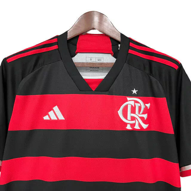 Camisa Flamengo I 2024/25 Torcedor Adidas Feminina - Vermelha e Preto