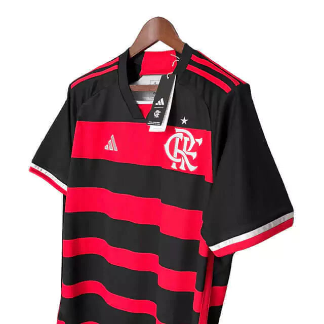 Camisa Flamengo I 2024/25 Torcedor Adidas Feminina - Vermelha e Preto