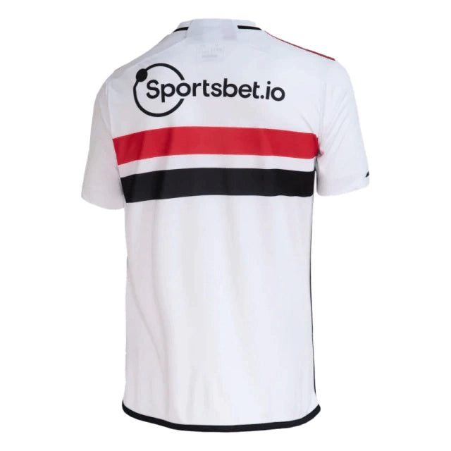 Camisa São Paulo I 2023 Torcedor Adidas Masculina - Branco e Vermelho