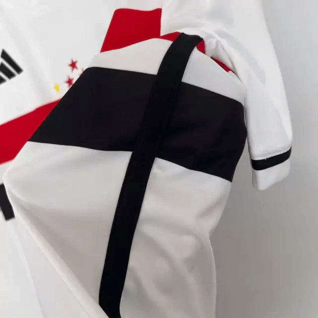 Camisa São Paulo I 2023 Torcedor Adidas Masculina - Branco e Vermelho