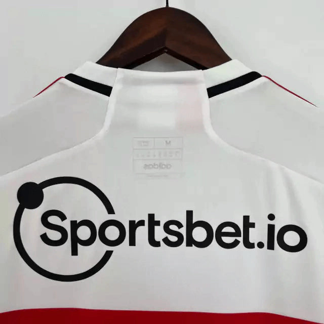 Camisa São Paulo I 2023 Torcedor Adidas Masculina - Branco e Vermelho