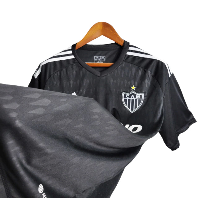 CAMISA ATLÉTICO MINEIRO III 23/24 TORCEDOR ADIDAS MASCULINA - PRETA COM PATROCINADOR